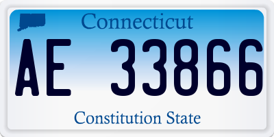CT license plate AE33866