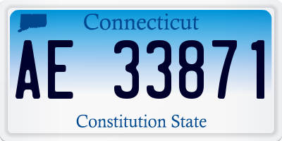 CT license plate AE33871