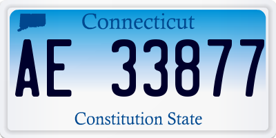 CT license plate AE33877