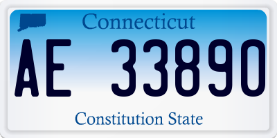CT license plate AE33890