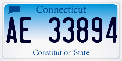 CT license plate AE33894