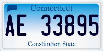 CT license plate AE33895