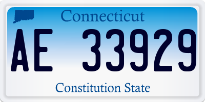 CT license plate AE33929