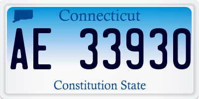 CT license plate AE33930