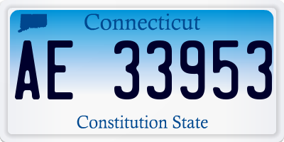 CT license plate AE33953