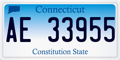 CT license plate AE33955