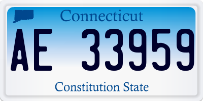 CT license plate AE33959