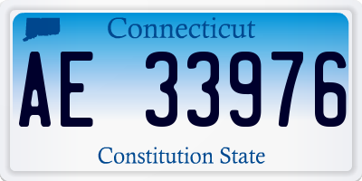 CT license plate AE33976