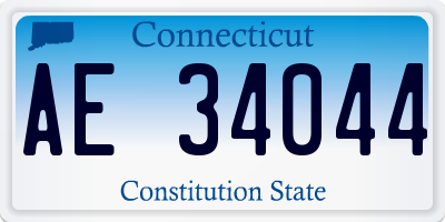 CT license plate AE34044