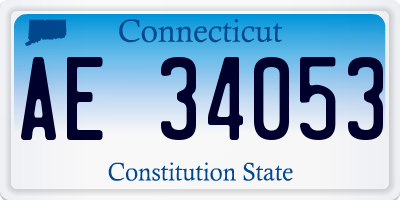 CT license plate AE34053