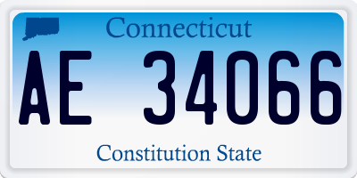 CT license plate AE34066