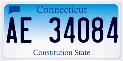 CT license plate AE34084