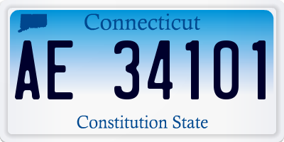 CT license plate AE34101