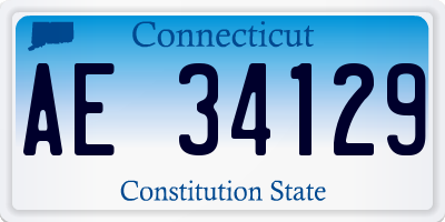 CT license plate AE34129