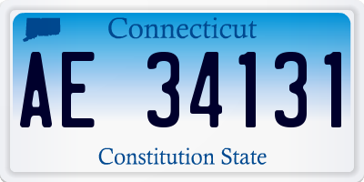 CT license plate AE34131