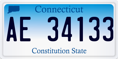 CT license plate AE34133