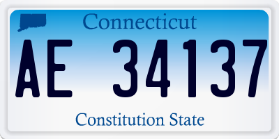 CT license plate AE34137