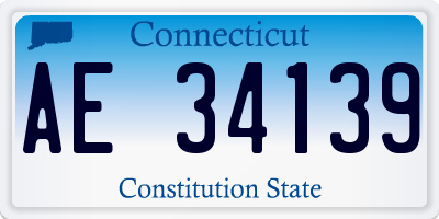 CT license plate AE34139