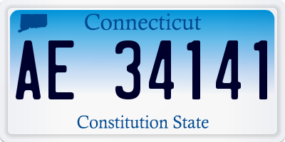 CT license plate AE34141