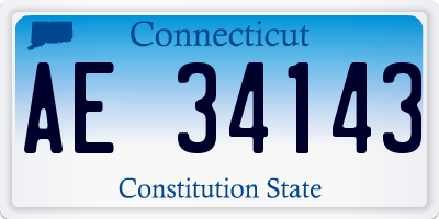 CT license plate AE34143