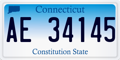 CT license plate AE34145