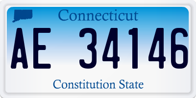 CT license plate AE34146