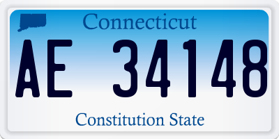 CT license plate AE34148
