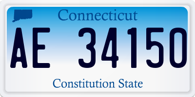 CT license plate AE34150