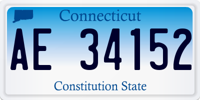 CT license plate AE34152