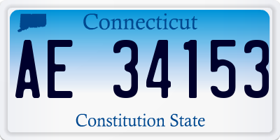 CT license plate AE34153