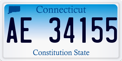 CT license plate AE34155