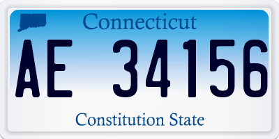CT license plate AE34156