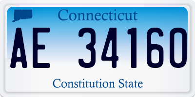 CT license plate AE34160