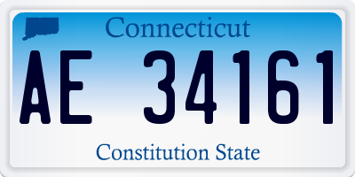 CT license plate AE34161