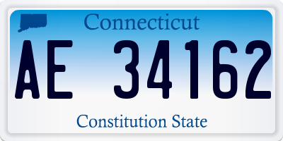 CT license plate AE34162