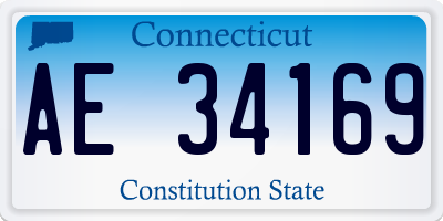 CT license plate AE34169
