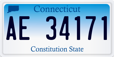 CT license plate AE34171