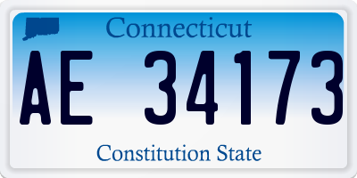 CT license plate AE34173