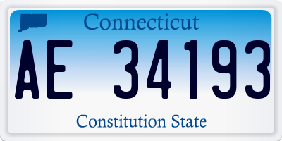 CT license plate AE34193