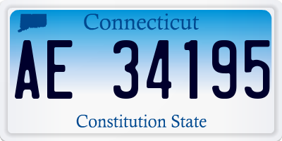 CT license plate AE34195
