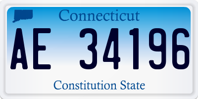 CT license plate AE34196