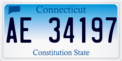 CT license plate AE34197