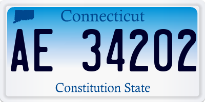 CT license plate AE34202