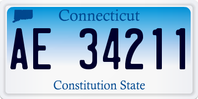 CT license plate AE34211