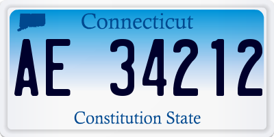 CT license plate AE34212