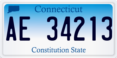 CT license plate AE34213