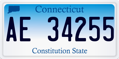 CT license plate AE34255