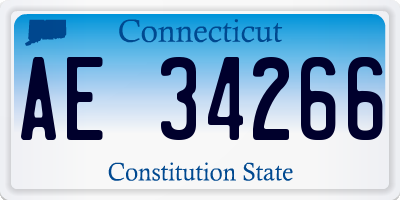 CT license plate AE34266