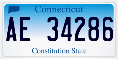 CT license plate AE34286