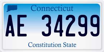 CT license plate AE34299